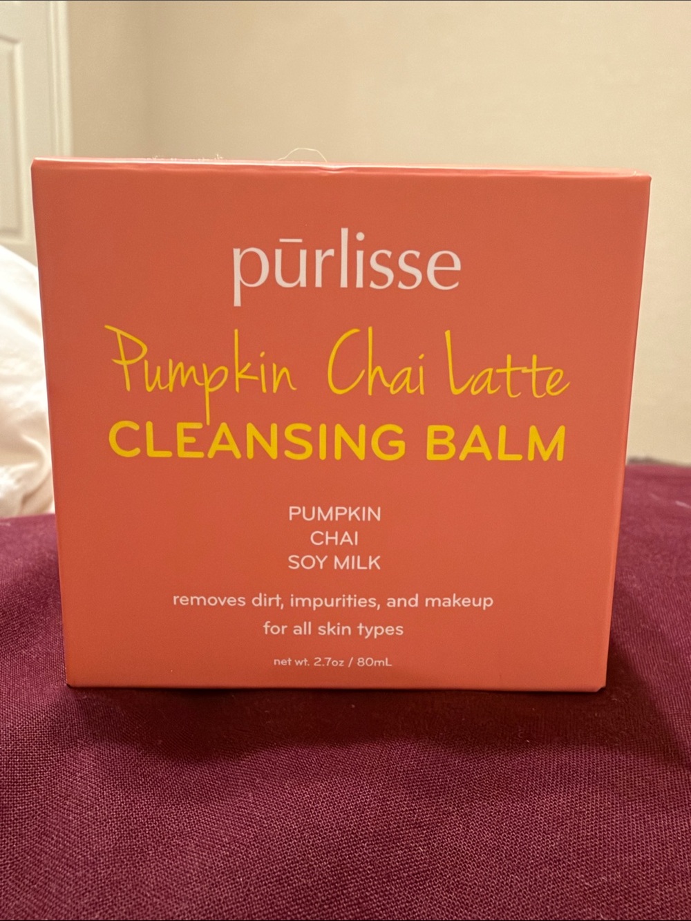 Purlisse Pumpkin Chai Latte Cleansing Balm 80mL New